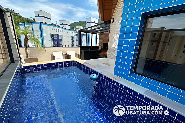 Cobertura piscina aquecida 42A - Temporada Ubatuba