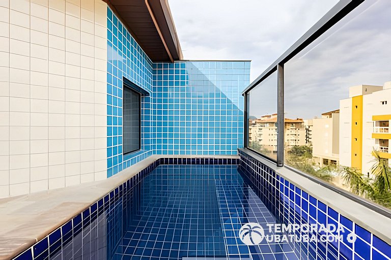 Cobertura piscina aquecida 42A - Temporada Ubatuba