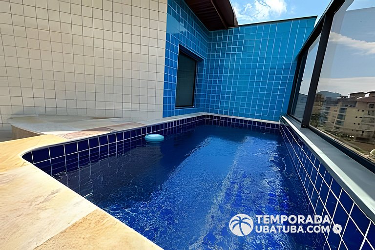 Cobertura piscina aquecida 42A - Temporada Ubatuba
