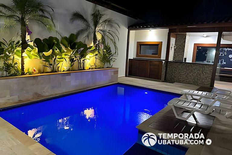 C1 - Bela casa c piscina 9 suites - Praia Grande