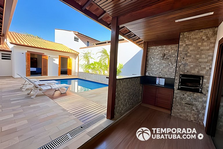 C1 - Bela casa c piscina 9 suites - Praia Grande