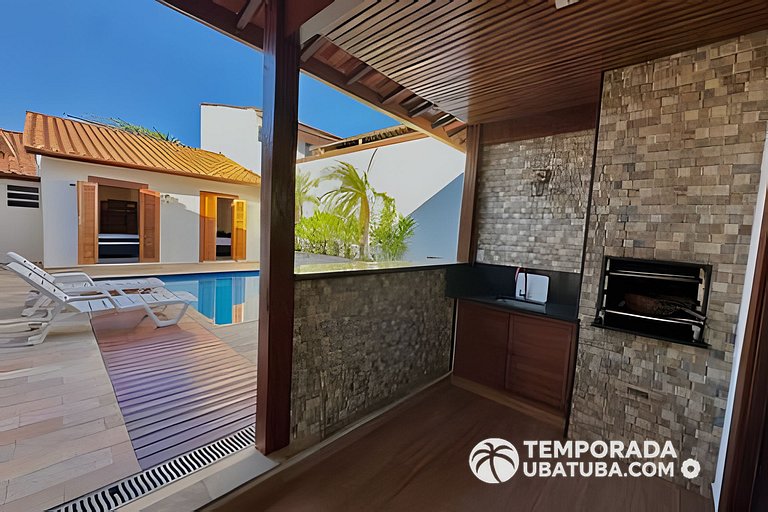 C1 - Bela casa c piscina 9 suites - Praia Grande