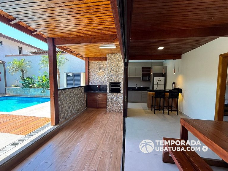 C1 - Bela casa c piscina 9 suites - Praia Grande