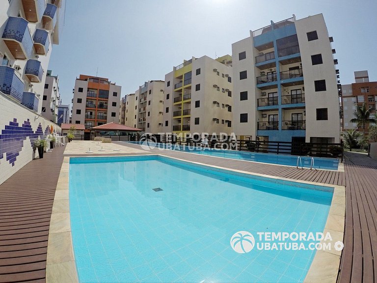 23D - Apto a 100m do mar com piscina semi olimpica