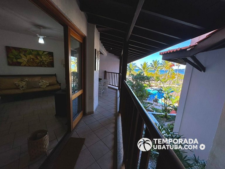 310ND Ap frente mar 3 dorm e 2 vagas - Bali Resort