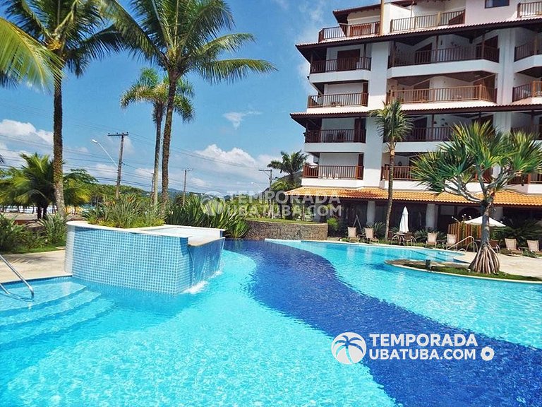 310ND Ap frente mar 3 dorm e 2 vagas - Bali Resort