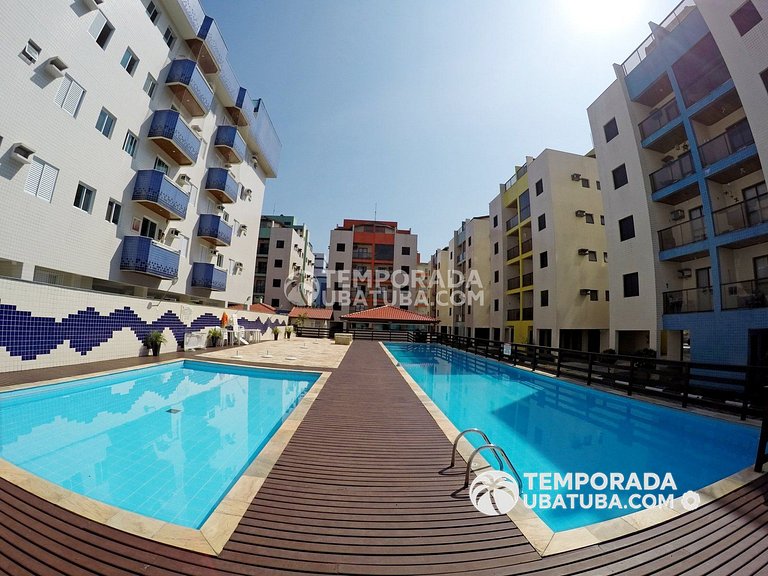 22A - Apto a 100m do mar com piscina semi olimpica