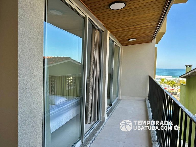 BAM310 – Apartamento frente mar com 2 dormitórios. Condomíni