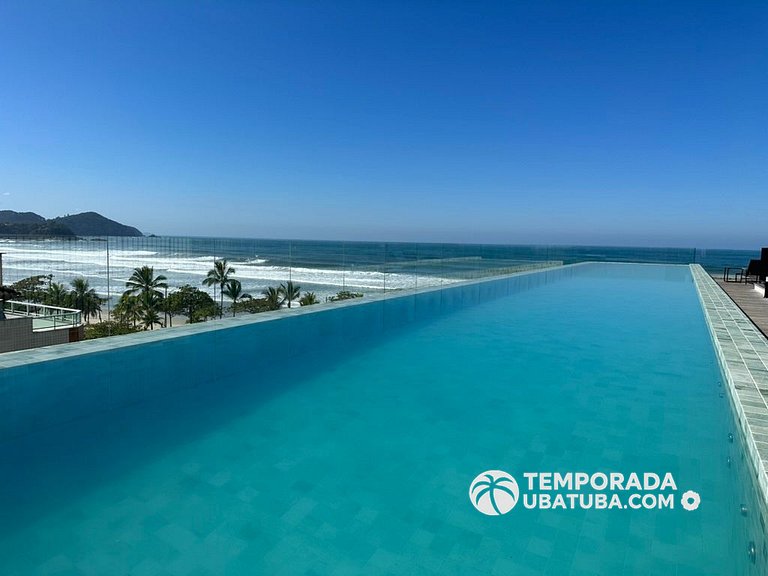 BAM310 – Apartamento frente mar com 2 dormitórios. Condomíni