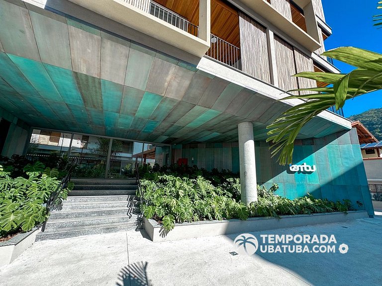 BAM310 – Apartamento frente mar com 2 dormitórios. Condomíni
