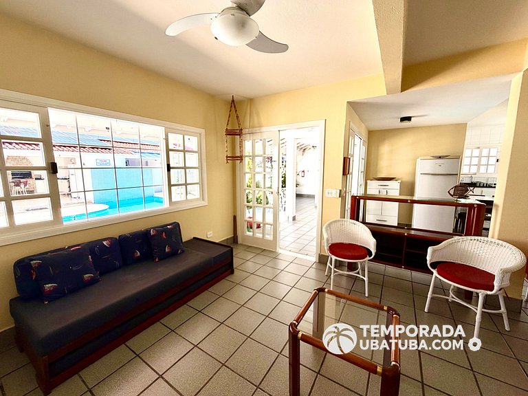 CASA6 - Linda casa c/ piscina 5 suites ha 120m da orla. Prai