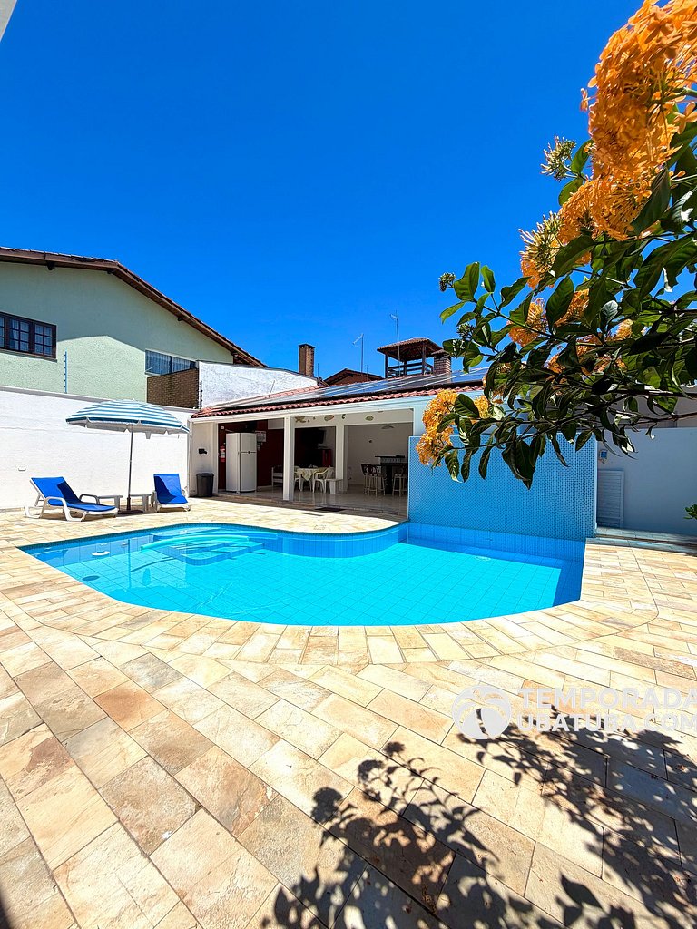 CASA6 - Linda casa c/ piscina 5 suites ha 120m da orla. Prai