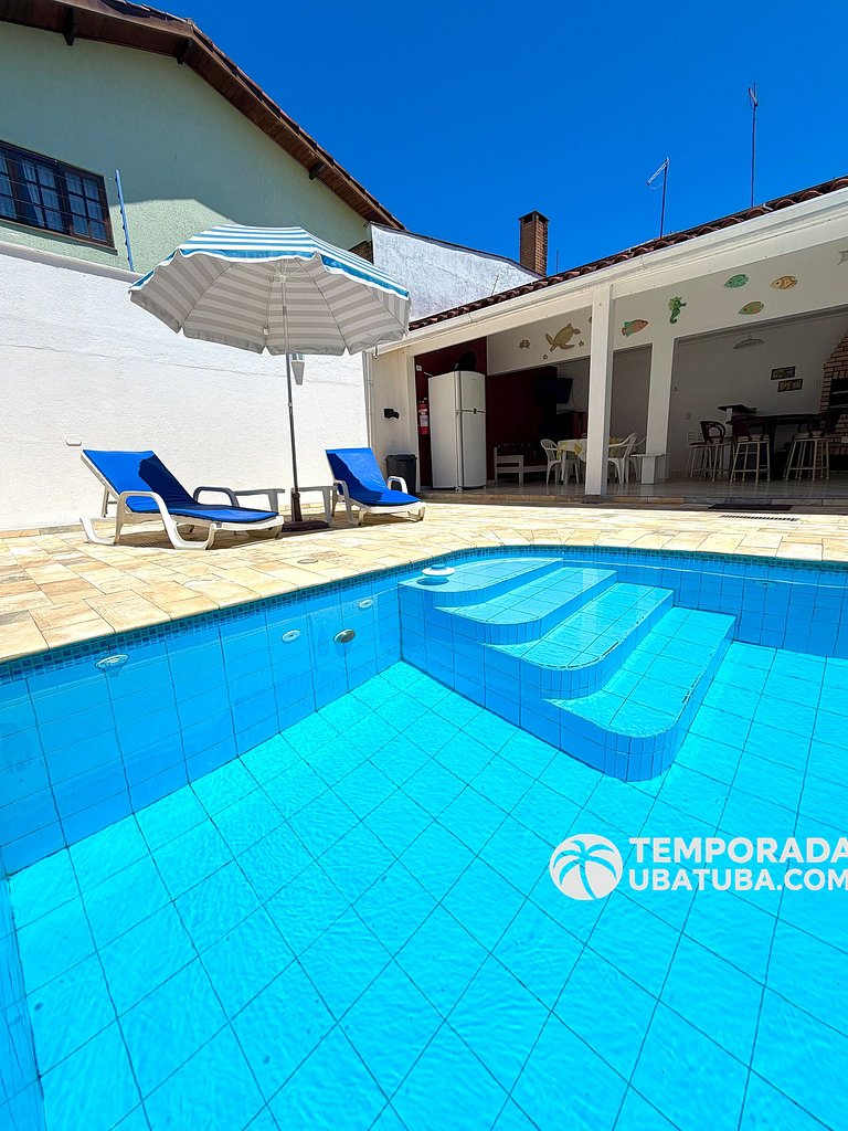 CASA6 - Linda casa c/ piscina 5 suites ha 120m da orla. Prai