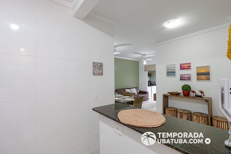 201MA - Ap premium com piscina aquecida 100m praia