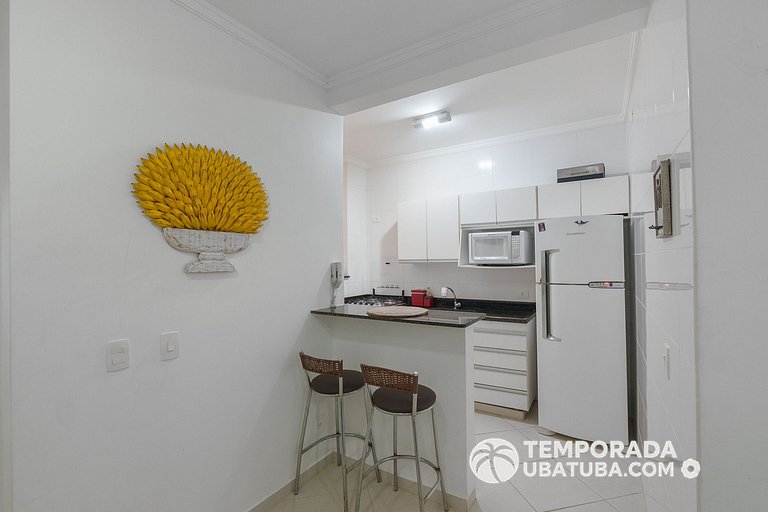 201MA - Ap premium com piscina aquecida 100m praia
