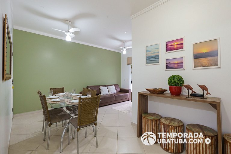 201MA - Ap premium com piscina aquecida 100m praia