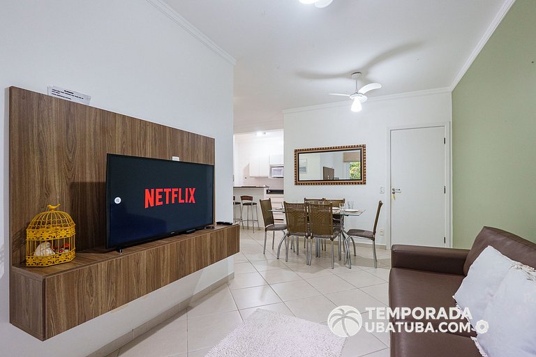 201MA - Ap premium com piscina aquecida 100m praia