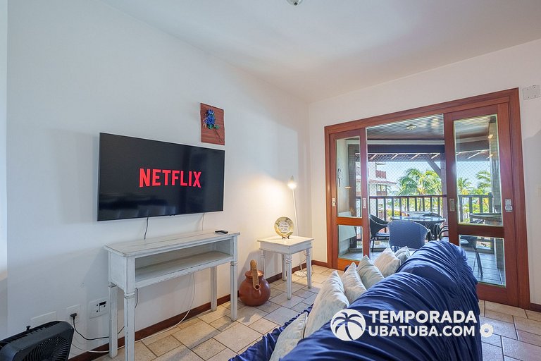 33S – Ap 3 dorm fte mar Praia Grande - Bali Resort