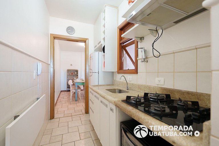33S – Ap 3 dorm fte mar Praia Grande - Bali Resort