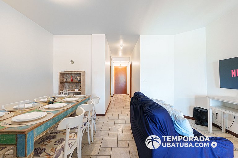 33S – Ap 3 dorm fte mar Praia Grande - Bali Resort