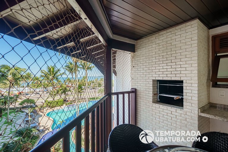 33S – Ap 3 dorm fte mar Praia Grande - Bali Resort