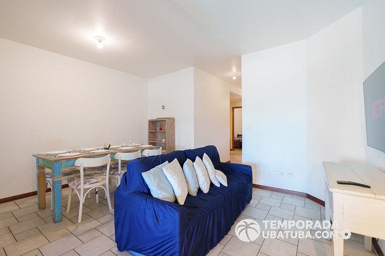 33S – Ap 3 dorm fte mar Praia Grande - Bali Resort
