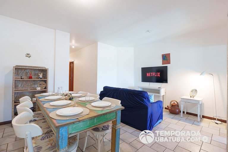 33S – Ap 3 dorm fte mar Praia Grande - Bali Resort