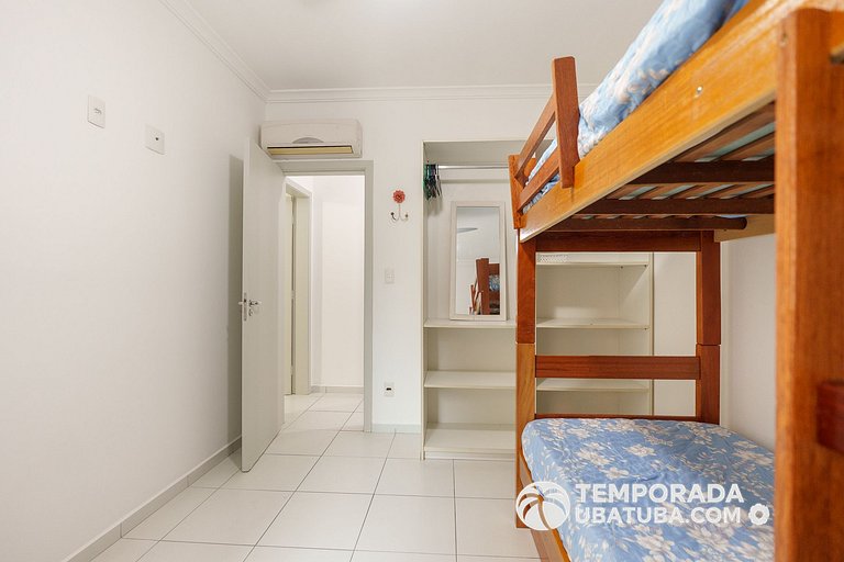 15GV – Apartamento 3 dormitórios c/ ar condicionado ha 80m d