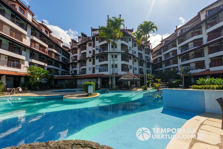 33S – Ap 3 dorm fte mar Praia Grande - Bali Resort