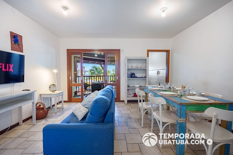 33S – Ap 3 dorm fte mar Praia Grande - Bali Resort