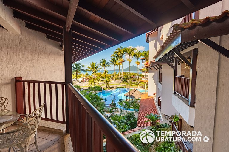 310ND Ap frente mar 3 dorm e 2 vagas - Bali Resort
