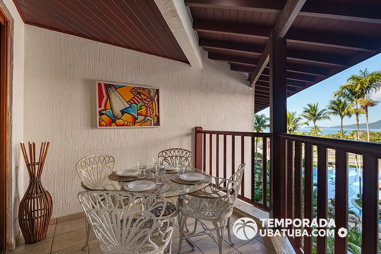 310ND Ap frente mar 3 dorm e 2 vagas - Bali Resort