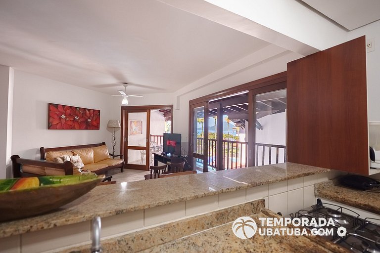 310ND Ap frente mar 3 dorm e 2 vagas - Bali Resort