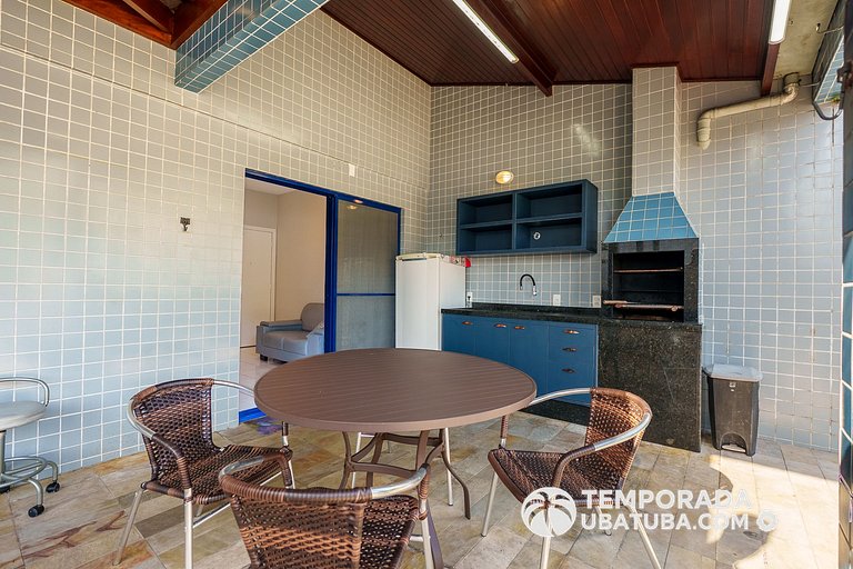 46DC - Cob Duplex fte mar 12 pessoas Praia grande