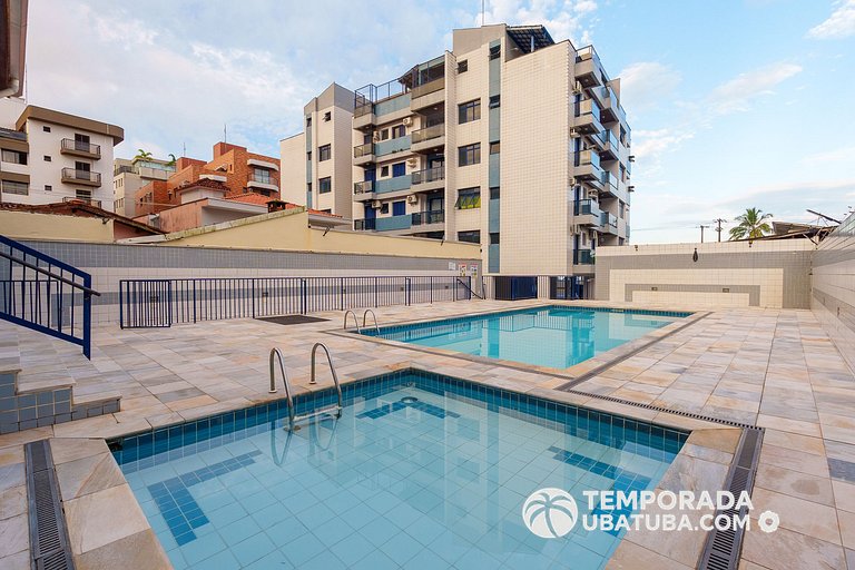 46DC - Cob Duplex fte mar 12 pessoas Praia grande