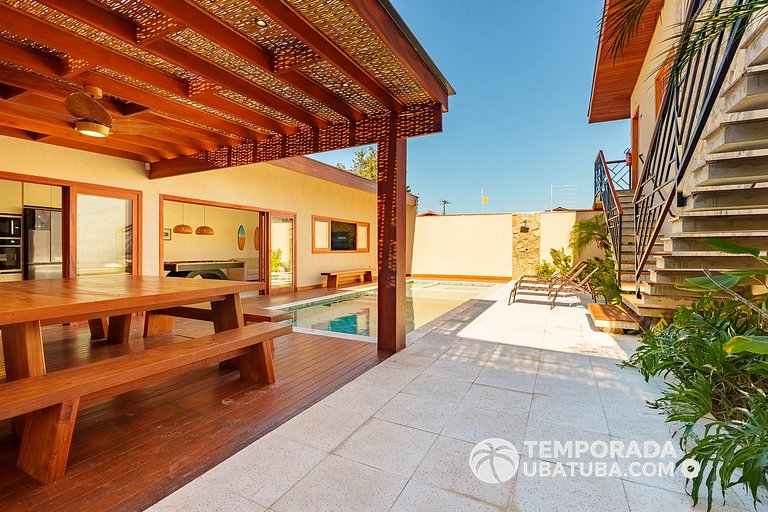 CasaPREMIUM - 8 Qtos piscina aquecida Praia Grande