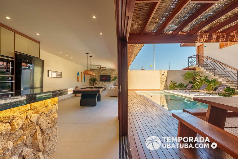 CasaPREMIUM - 8 Qtos piscina aquecida Praia Grande
