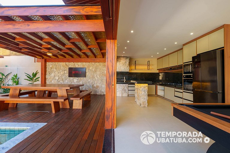CasaPREMIUM - 8 Qtos piscina aquecida Praia Grande