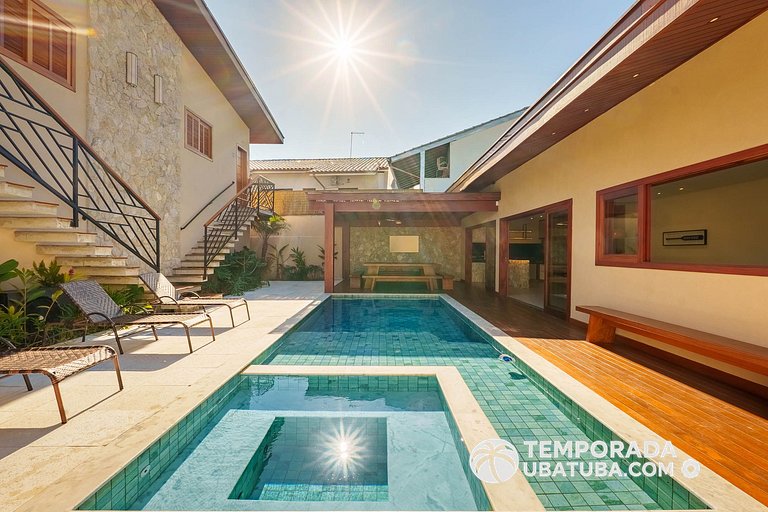 CasaPREMIUM - 8 Qtos piscina aquecida Praia Grande