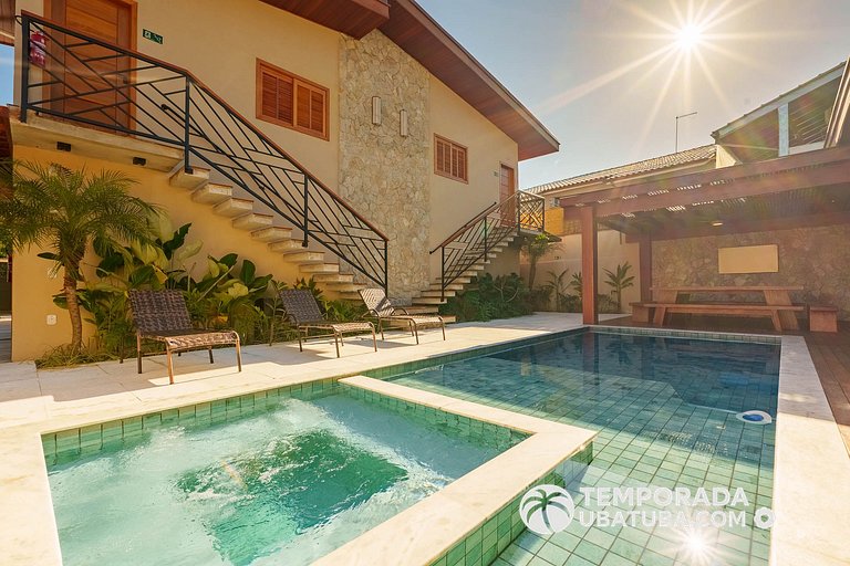 CasaPREMIUM - 8 Qtos piscina aquecida Praia Grande