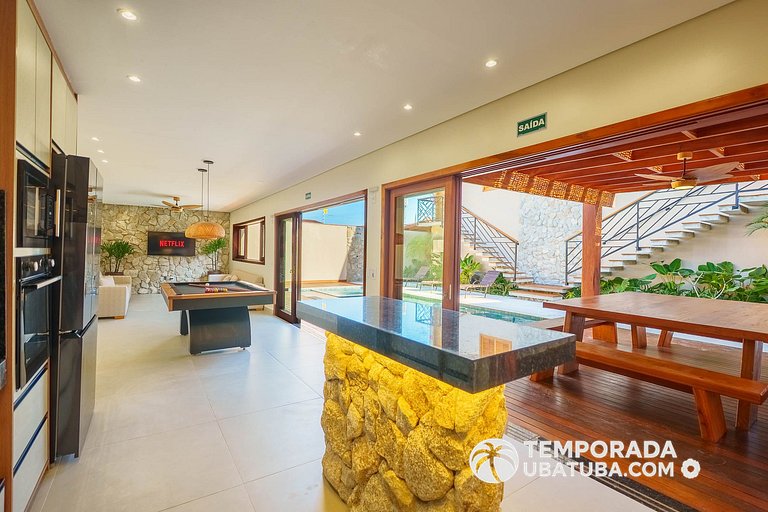 CasaPREMIUM - 8 Qtos piscina aquecida Praia Grande