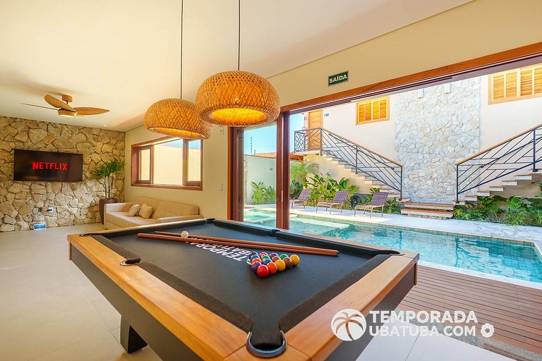CasaPREMIUM - 8 Qtos piscina aquecida Praia Grande