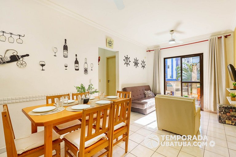 11E – Apto 2 dormitorios c/ ar condicionado e piscina semi o