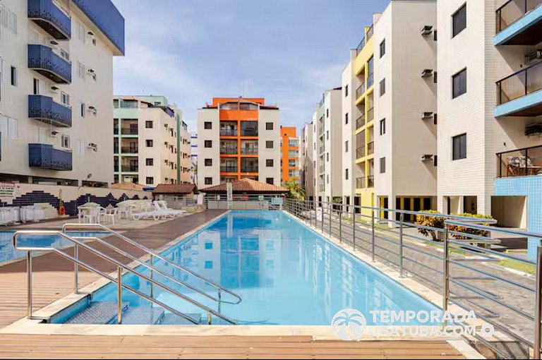 11E – Apto 2 dormitorios c/ ar condicionado e piscina semi o