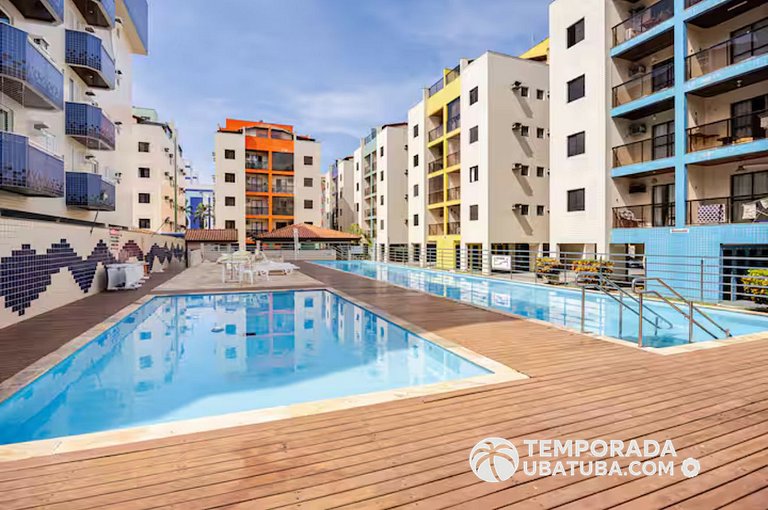 22A - Apto a 100m do mar com piscina semi olimpica