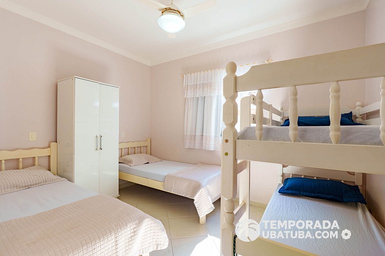 205P - Ap na Quadra da Praia Grande 3 dorm 2 vagas