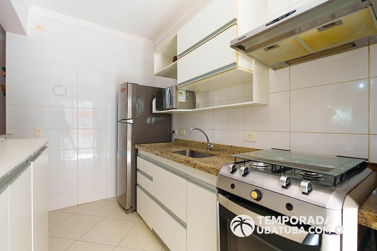 205P - Ap na Quadra da Praia Grande 3 dorm 2 vagas
