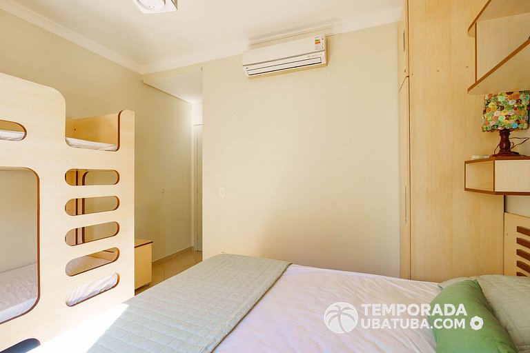 305P – Ap 3 dorms ate 10 pessoas ha 100m da Praia