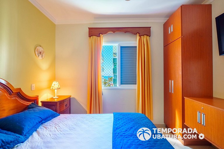 305P – Ap 3 dorms ate 10 pessoas ha 100m da Praia