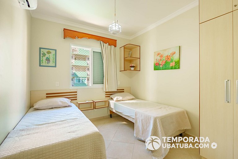305P – Ap 3 dorms ate 10 pessoas ha 100m da Praia